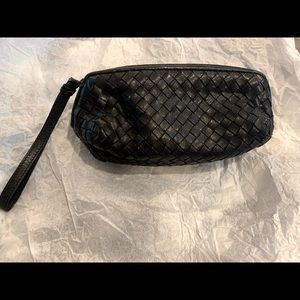 Bottega Veneta Intrecciato Black Wristlet